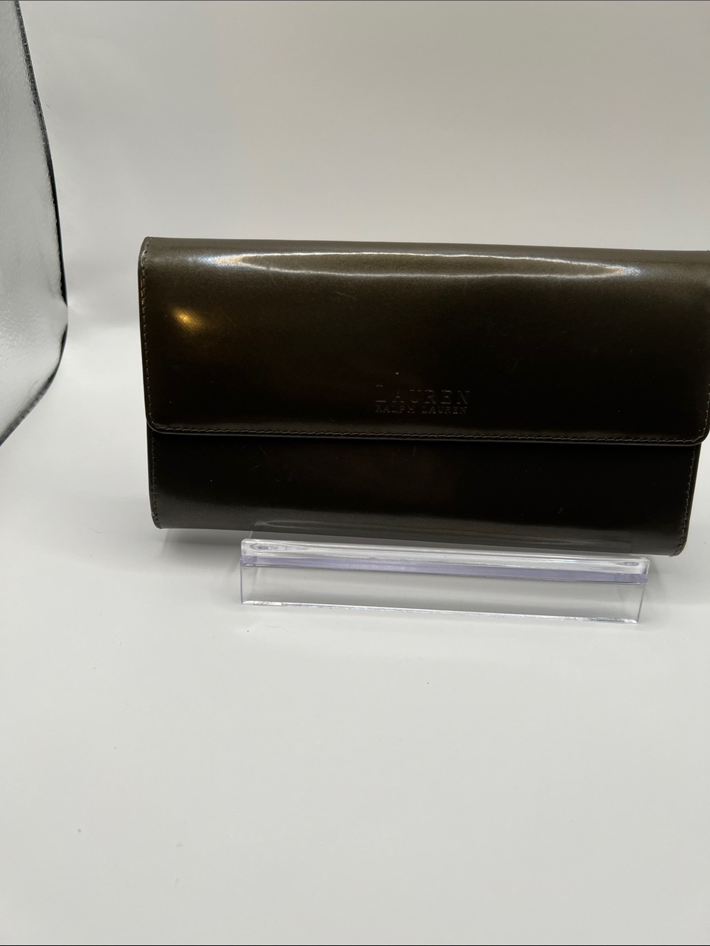 Lauren Ralph Lauren Olive Leather Continental Wallet - Picture 10 of 10